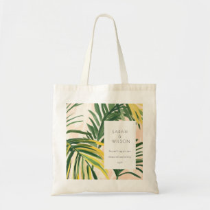 Bolsa Tote Boho Blush Green Palm Beach Casamento