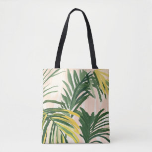 Bolsa Tote Boho Blush Green Palm Sai da Praia