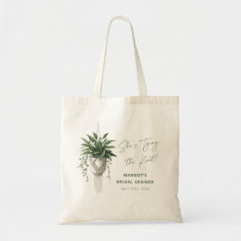 Bolsa Tote Boho Chic Botanical Tie the Knot Chá de panela Eco