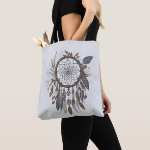 Bolsa Tote Boho Chic Dreamcatcher Earthy Tonthy Charm Infuso