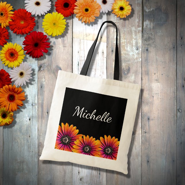 Bolsa Tote Boho Daisies Rustic Floral Botânica White (Criador carregado)