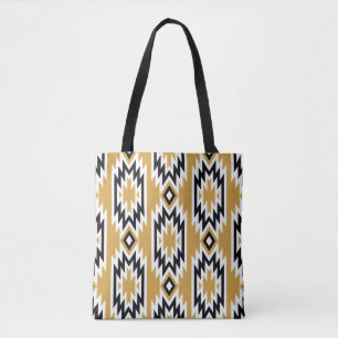 Bolsa Tote Boho étnico: padrão geométrico de vintage.