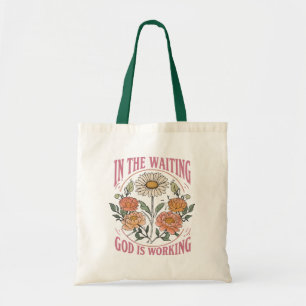 Bolsa Tote Boho Floral Christian Quote