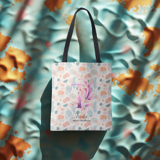 Bolsa Tote Boho Floral Monograma T