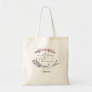Bolsa Tote Boho Floral Personalizado Matrão de Honra