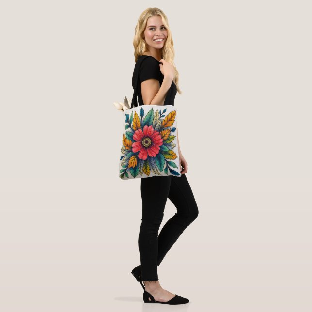 Bolsa Tote Boho Flower Clipart (No(a) Modelo)