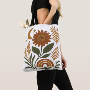 Bolsa Tote Boho Girassol & Celestial 