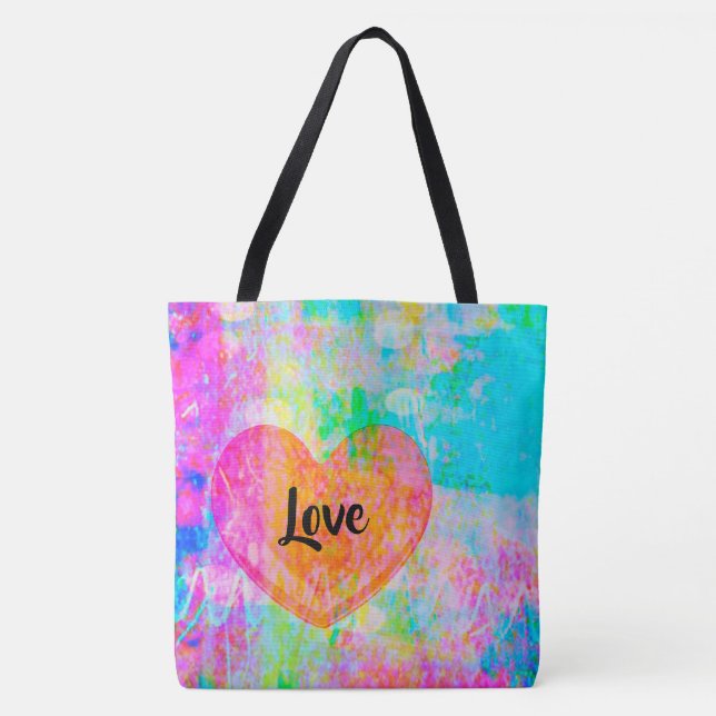 Bolsa Tote Boho Heart Love (Frente)