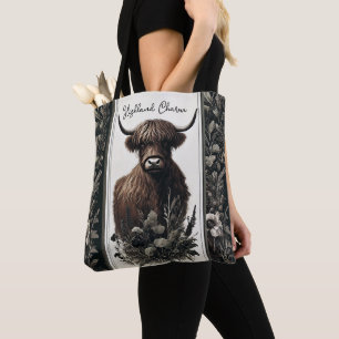 Bolsa Tote Boho Highland Cow