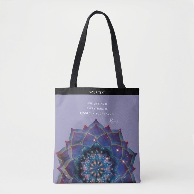 Bolsa Tote Boho Nebula Mandala, Mística (Frente)