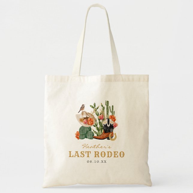Bolsa Tote Boho Ocidental (Western Theme Boho Last Rodeo Tote Bag by Painted Paperie
)