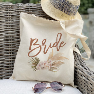 Bolsa Tote Boho Pampas Floral Bride