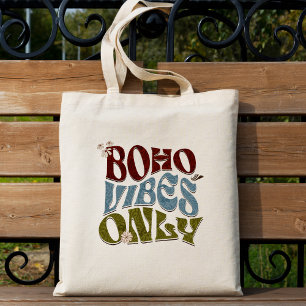 Bolsa Tote Boho VIbes Apenas Retro Vintage Earth Tote Bag