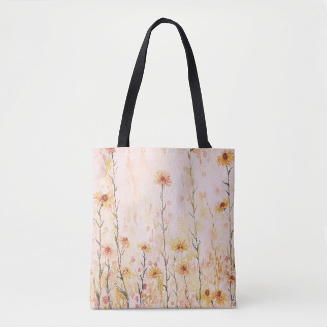 Bolsa Tote Boho Vintage Wildflower (Frente)