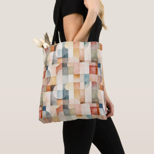 Bolsa Tote Boho Watercolor Abstrato Art