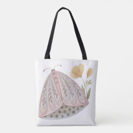 Bolsa Tote Boho Watercolor Butterfly Floral Boho Style