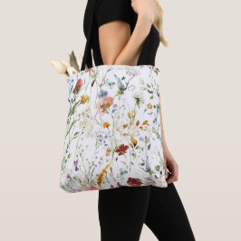 Bolsa Tote Boho Wildflower Watercolor Spring  Flower