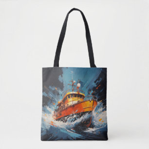 Bolsa Tote Boi Action Sport Painting Abstrato Art Decor
