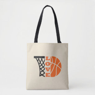 Bolsa Tote Bola de basquetebol e bola de laranja