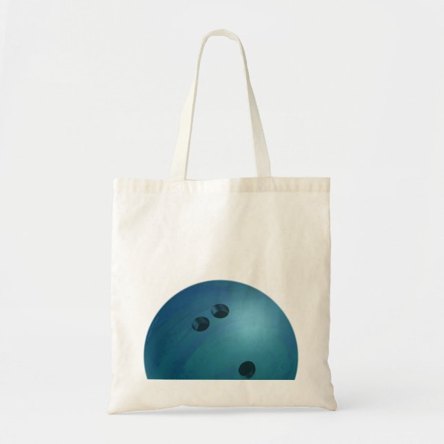 Bolsa Tote Bola de boliche azul (Frente)