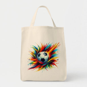 Bolsa Tote Bola de Futebol Americano Futurista Abstrato