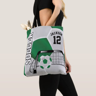 Bolsa Tote Bola de futebol verde e branca