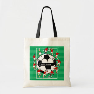 Bolsa Tote Bola e jogadores personalizados de futebol