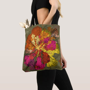 Bolsa Tote Bold Abstract Bloom Burst