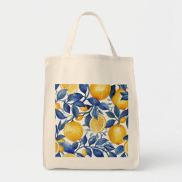 Bolsa Tote Bold Blue Italiano Positano Lemon