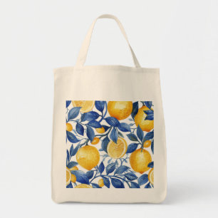 Bolsa Tote Bold Blue Italiano Positano Lemon