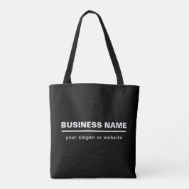 Bolsa Tote Bold Modern Business Name Modelo | B&W