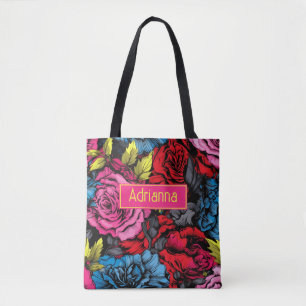 Bolsa Tote Bold Punk Blooms Floral