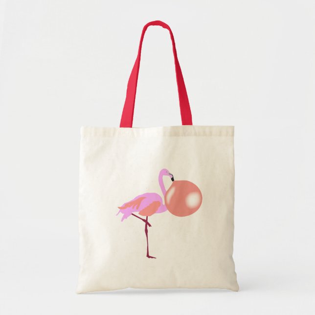 Bolsa Tote Bolha de Boca-Boca Goma Flamingo (Frente)