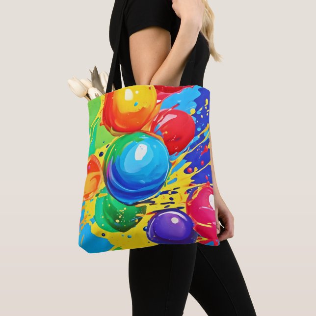 Bolsa Tote Bolha Pop: Brilhante e Ousada (Close Up)