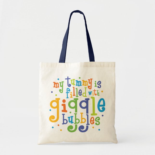 Bolsa Tote Bolhas de Giggle (Frente)