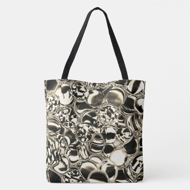 Bolsa Tote Bolhas de ouro ou bolhas de vidro? (Verso)