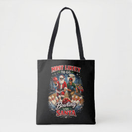 Bolsa Tote Boliche com Papai Noel