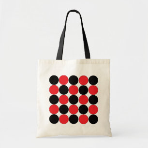 Bolsa Tote Bolinha Preta Vermelha Bolinha