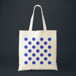Bolsa Tote Bolinhas azuis<br><div class="desc">Bolinhas azuis reais sobre fundo branco</div>