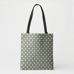 Bolsa Tote Bolinhas brancas