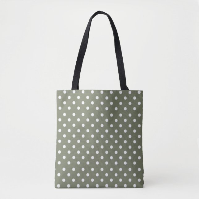 Bolsa Tote Bolinhas brancas (Frente)