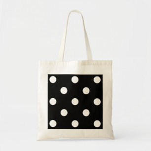 Bolsa Tote Bolinhas brancas pretas - saco