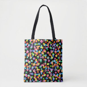 Bolsa Tote Bolinhas De Aquarela, Fundo De Páscoa.