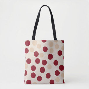 Bolsa Tote Bolinhas de Borgonha