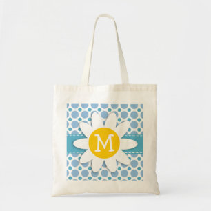 Bolsa Tote Bolinhas dos azuis bebés; Margarida