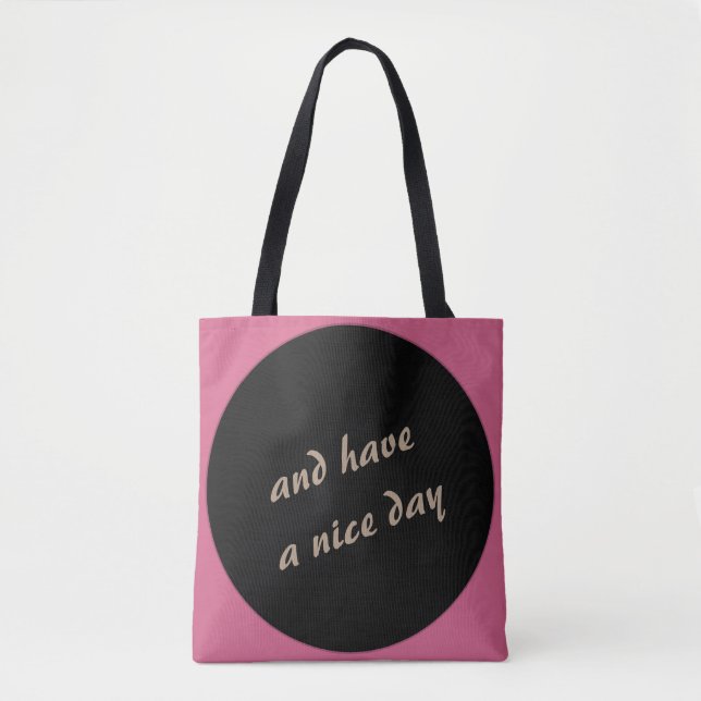 Bolsa Tote Bolinhas em negrito qualquer cor qualquer texto (Frente)