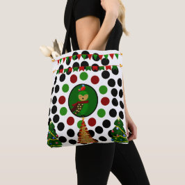 Bolsa Tote Bolinhas Funky da Árvore de Natal