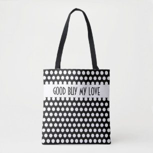 Bolsa Tote Bolinhas padrão branco + seu backgr. & ideias