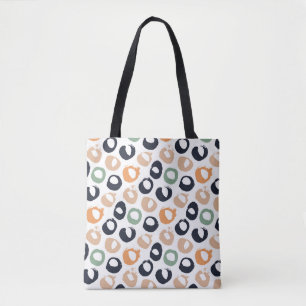 Bolsa Tote Bolinhas sem problemas. Ilustração Vintage.