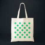 Bolsa Tote Bolinhas verdes e brancas<br><div class="desc">Bolinhas verdes e brancas</div>